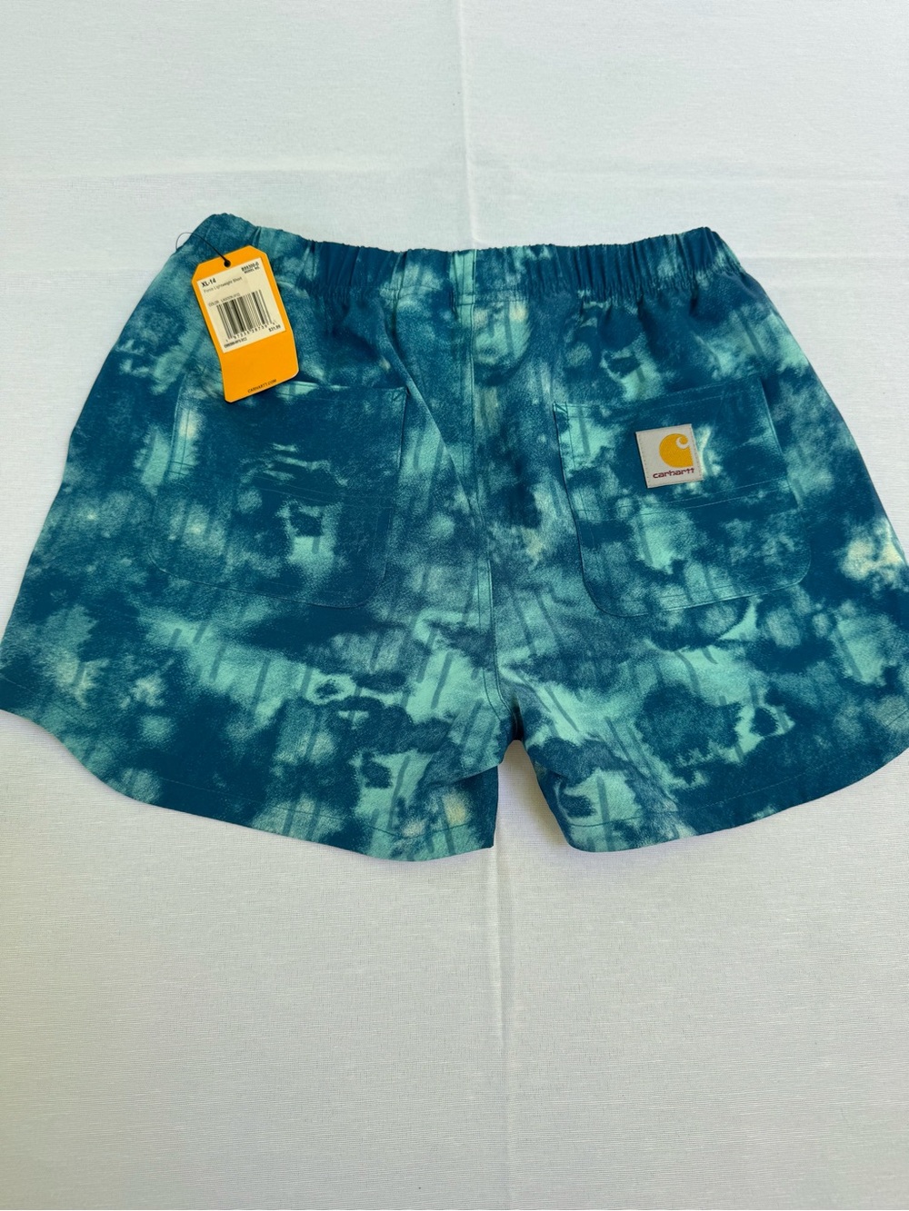 Carhartt Lagoon Blue Lightweight Shorts with Elastic Waist